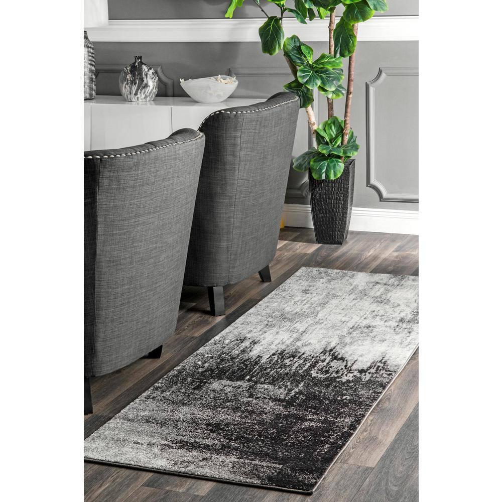 Nuloom Alayna Abstract 10x14 Indoor Area Rug for Living Room Bedroom Dining Room Kitchen, Black/Ivory