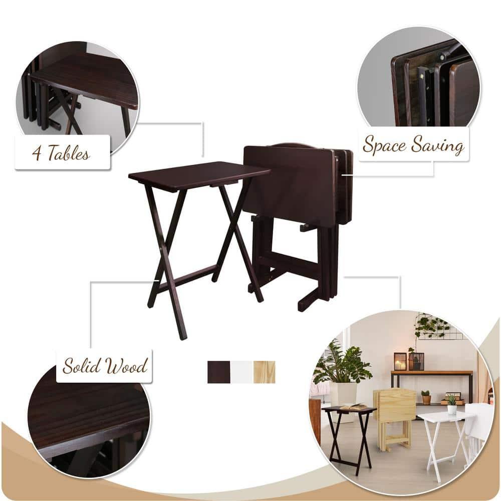 Yu Shan Co. USA, Ltd. 19'' Solid Wood Rectangular Portable Folding Table