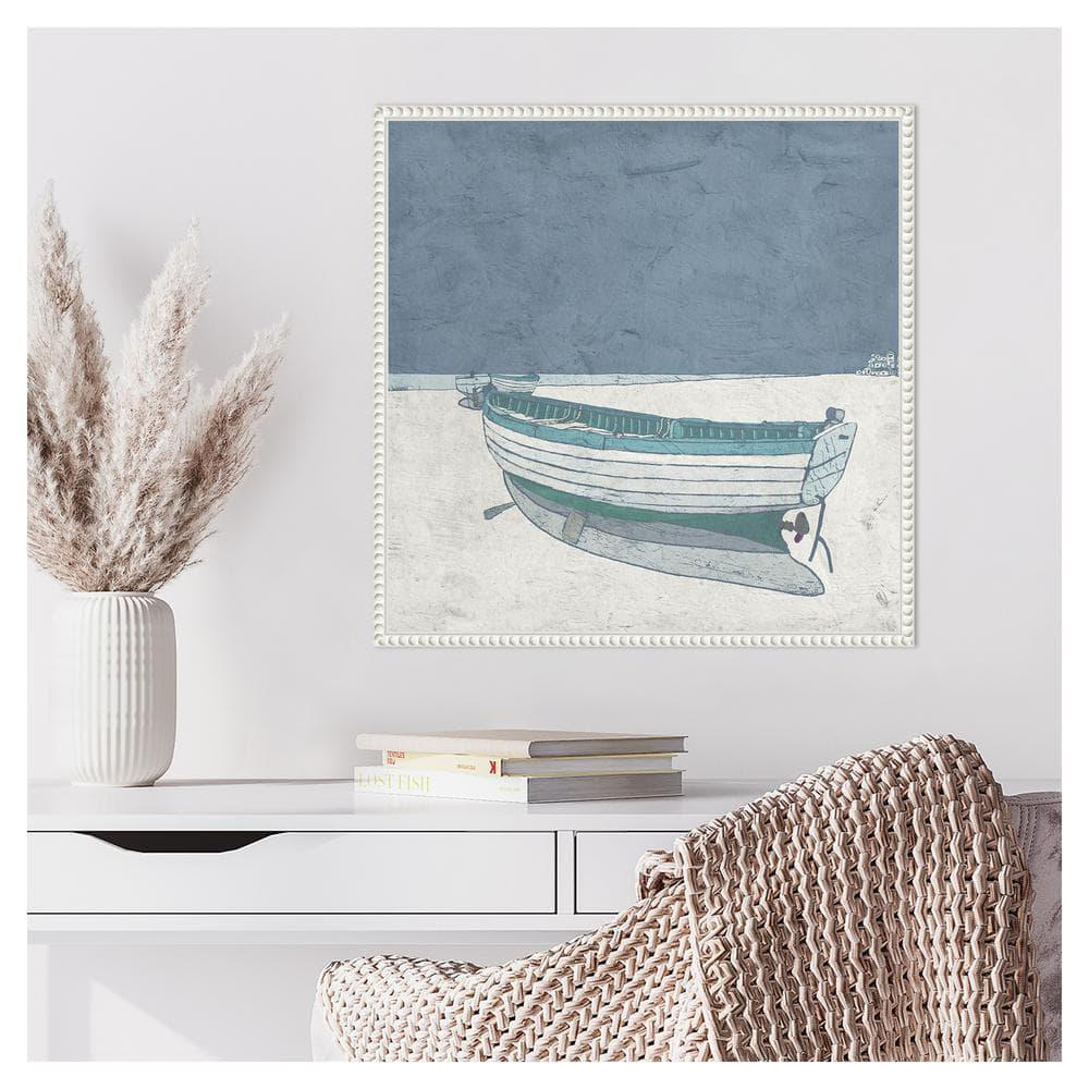 Amanti Art Boat Ashore I by Ynon Mabat Canvas Wall Art Print Framed 22 x 22-in.