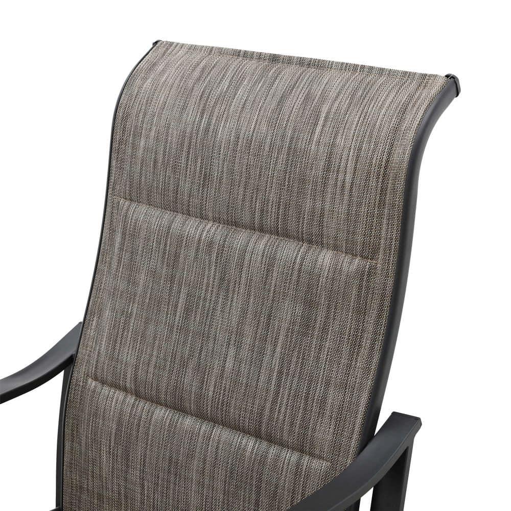 Techmilly Outdoor Dining Chairs , Patio Swivel Chairs Set of 2, Support 400lbs , Dark Grey