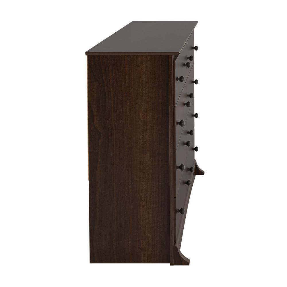 Sonoma 8 Drawer Dresser Espresso - Prepac: Laminated MDF, Metal Hardware, Includes Anti-Tip Kit
