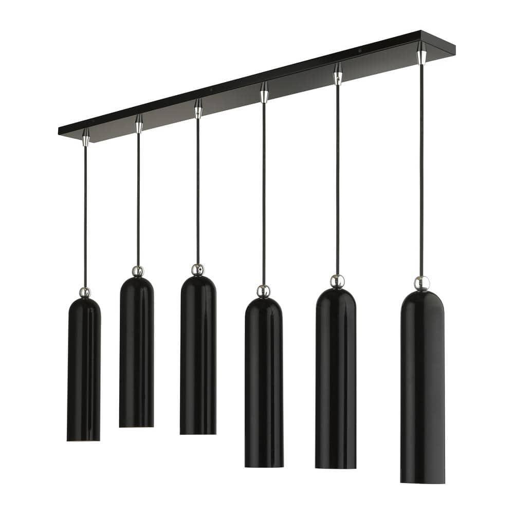 Livex Lighting Ardmore 6 - Light Island Pendant Light in  Shiny Black