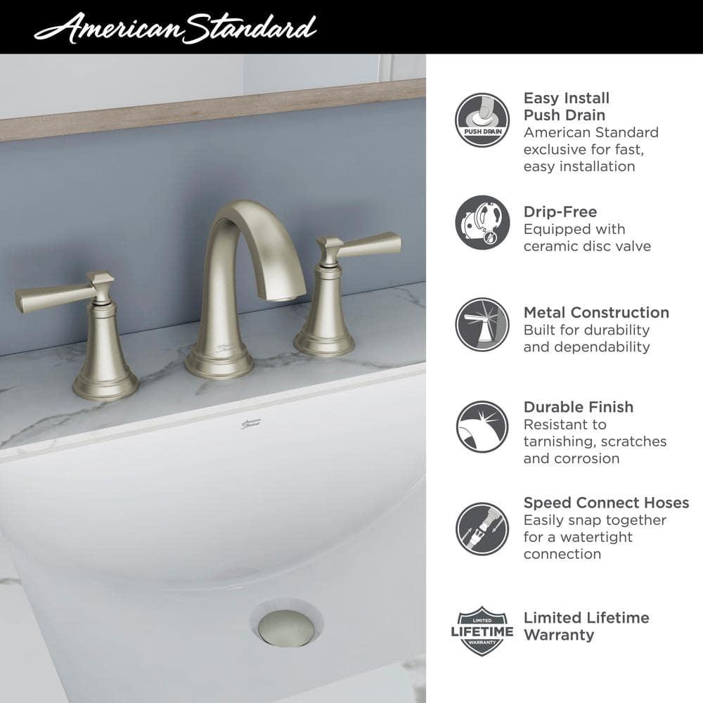 Glacier Bay Rumson 8 in. Widespread 2-Handle Bathroom Faucet in Brushed Nickel