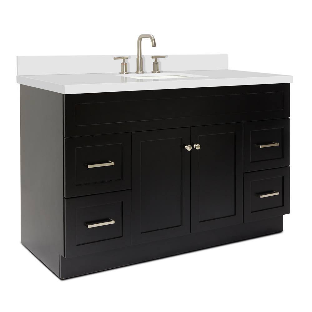 Ariel F055s-Wq-Vo Hamlet 55" Freestanding Single Basin Vanity Set - Black