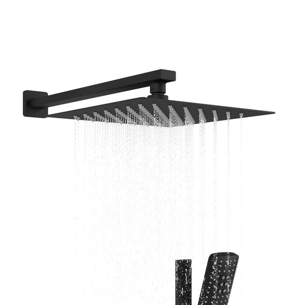 Pulse Showerspas Resort 10-in Rain Showerhead Combo Shower System with Adjustable Handshower Slide Bar and Pressure Balanced Mixing Valve 3008-MB-1.8GPM