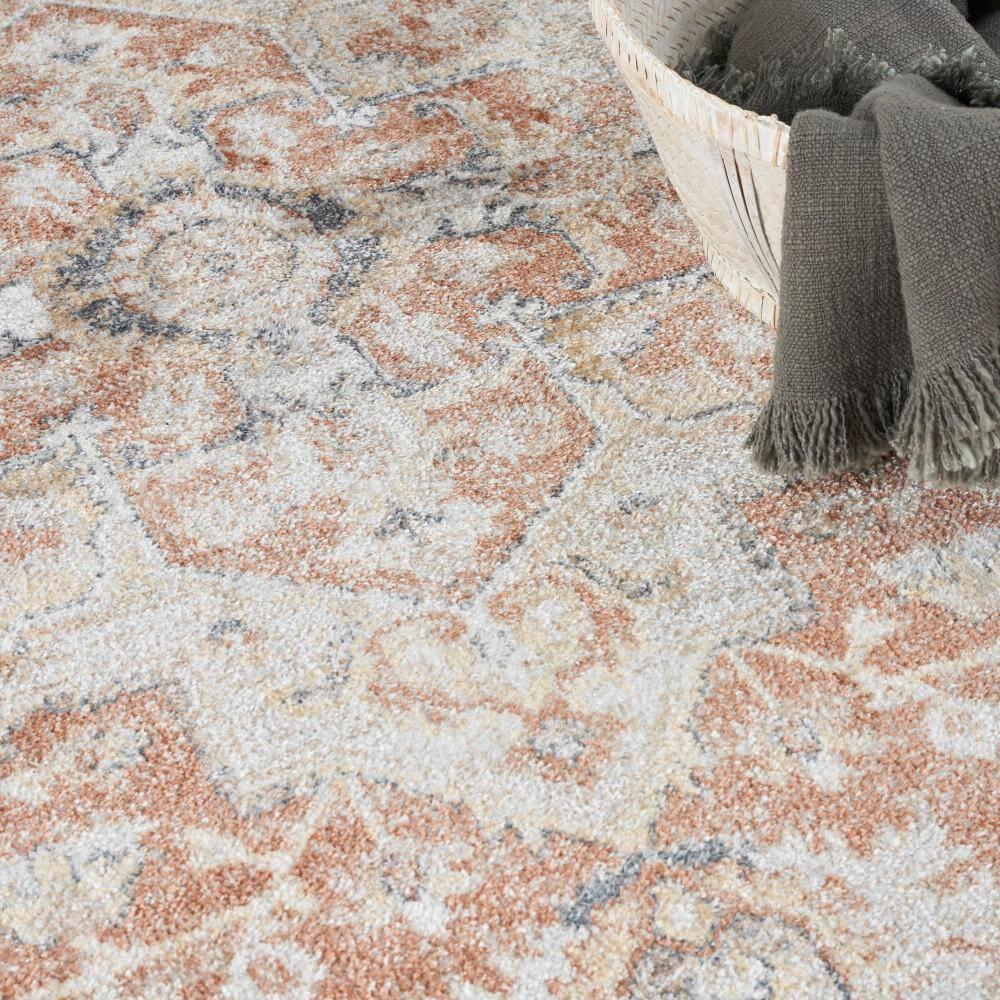 Nourison Astra Machine Washable Vintage Medallion Indoor Rug Gold/Multicolor 5'3" x 7'
