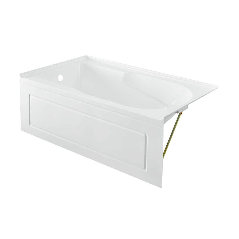 Concorde 60" x 32" Acrylic Glossy White, Alcove, Integral, Apron Bathtub