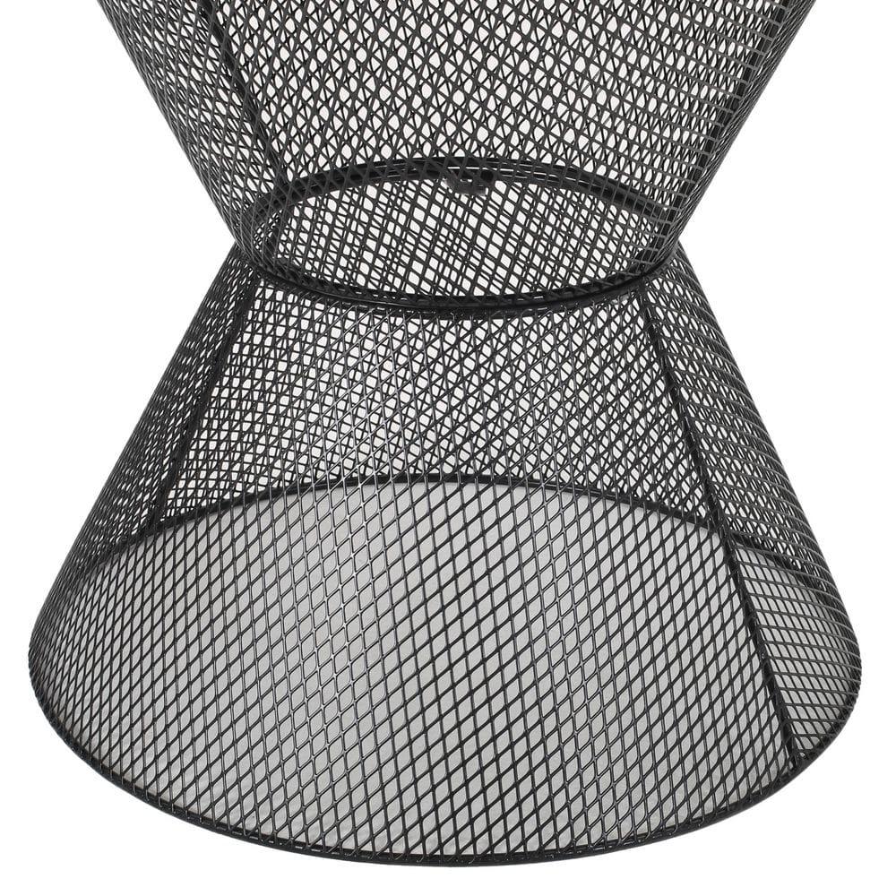 Noble House Nevada Outdoor Iron Side Table in Matte Black