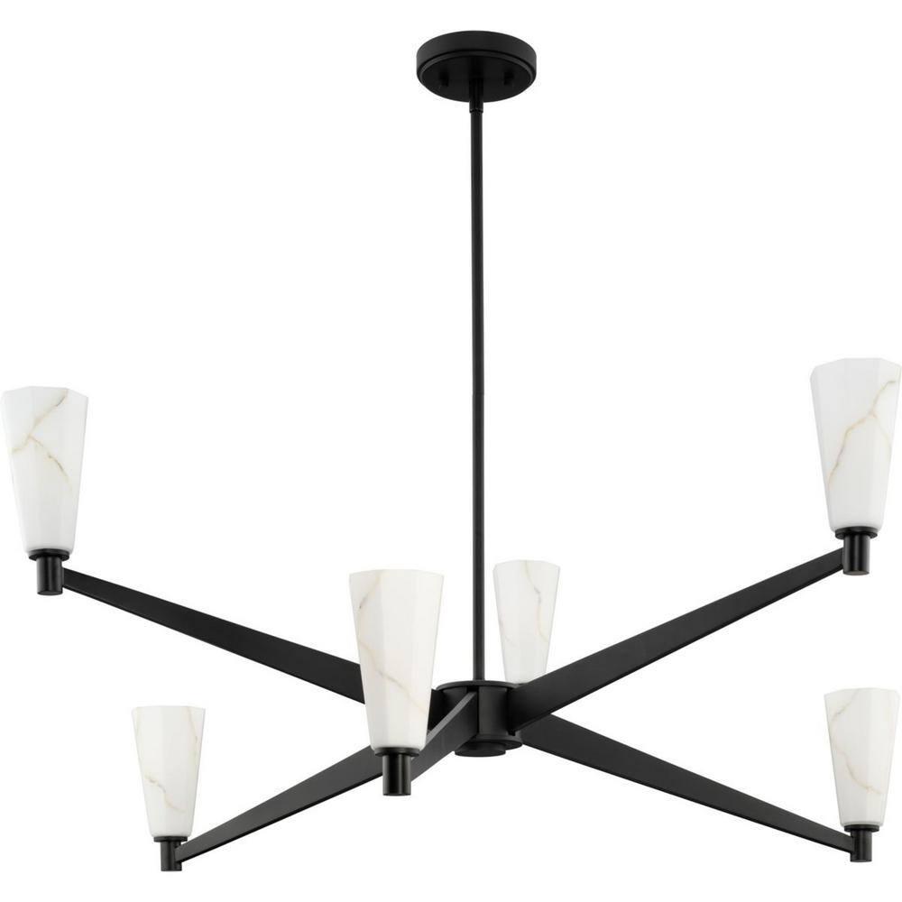 Progress Lighting Tosca 6 - Light Chandelier in  Matte Black