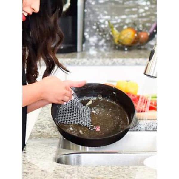 6" Stainless Steel Chainmail Scrub Sponge