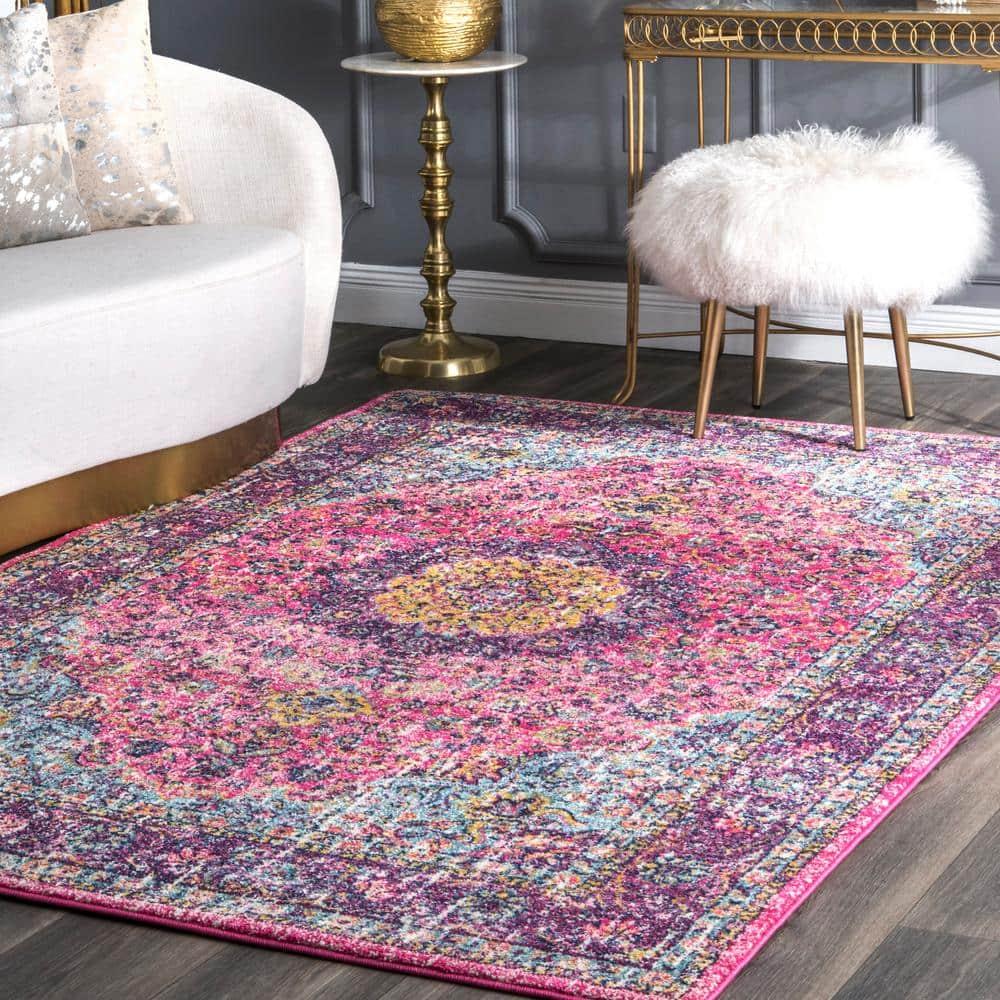 Nuloom Verona Vintage Persian Indoor Area Rug, 5' x 7' 5", Fuchsia