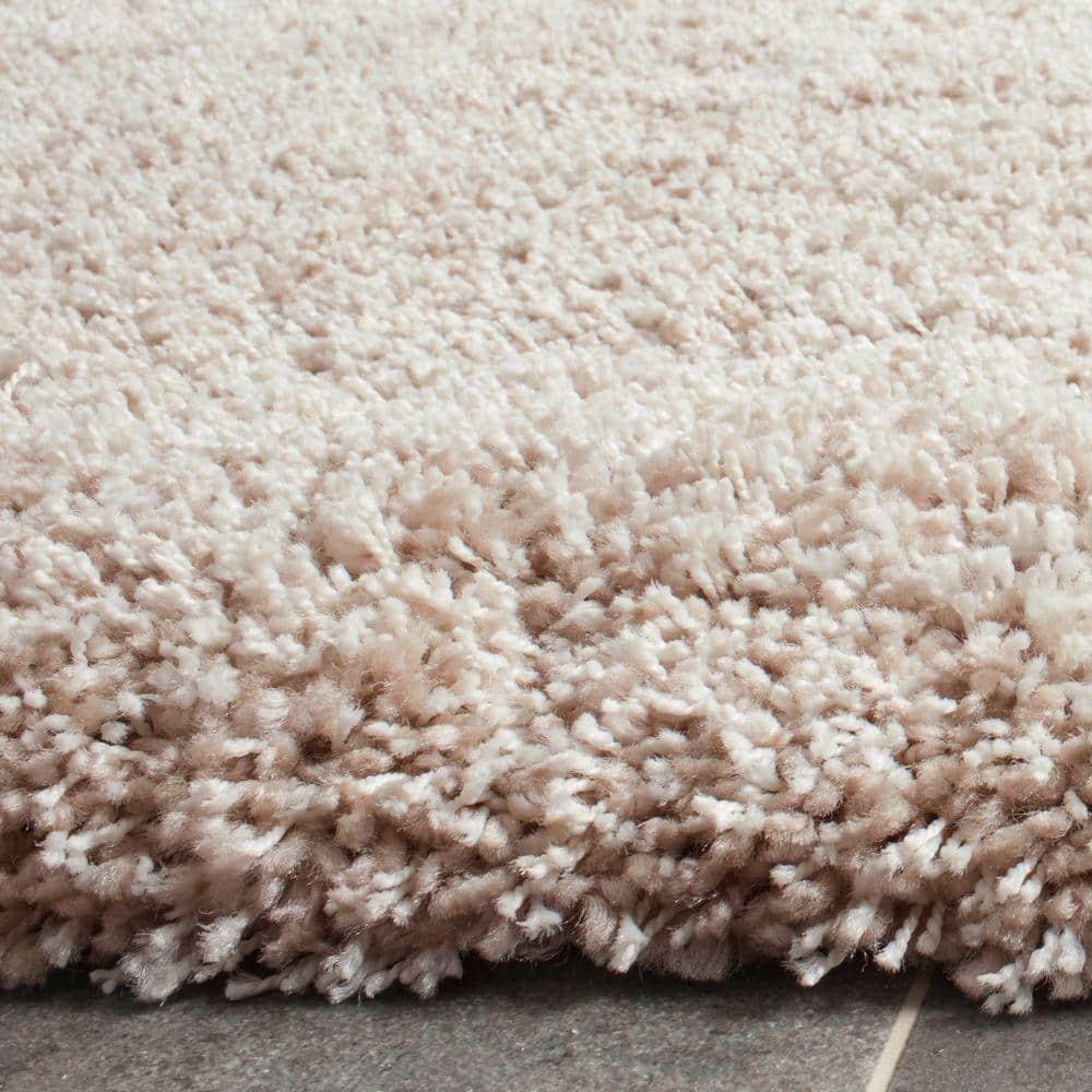 Santa Monica Shag SGN725 Power Loomed Indoor Area Rug - Beige - 4'x6' - Safavieh.