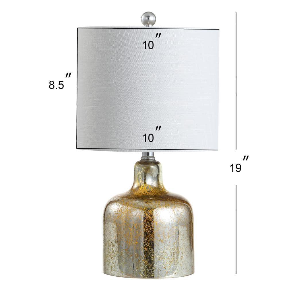 Gemma 19 in. Gold Glass Bell LED Table Lamp