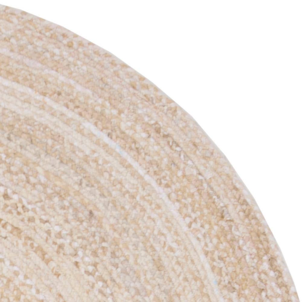 Braided BRD452 Hand Woven Indoor Area Rug - Beige - 5' Round - Safavieh