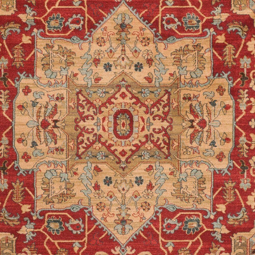 Mahal MAH625 Power Loomed Indoor Area Rug - Natural/Navy - 6'7"x9'2" - Safavieh.