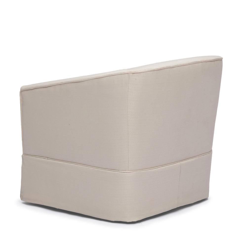 Comfort Pointe Elm Skirted Swivel Accent Chair Linen: Polyester Upholstery, No Assembly, Foam Fill