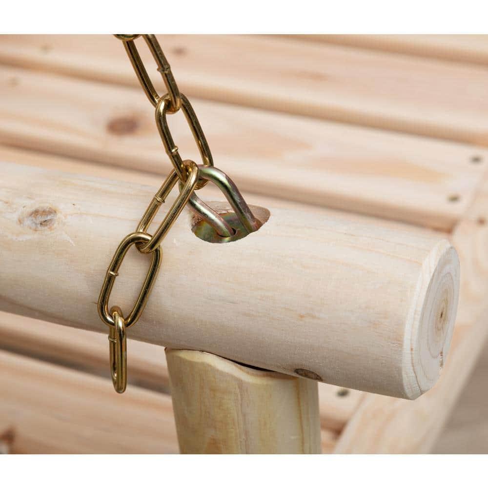 Anraja 4 Foot 2 Seat Porch Swing Hanging Wood, Unfinished