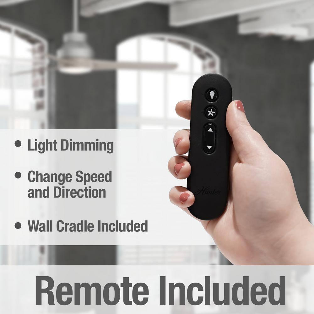 Hunter Fan 52'' Lakemont 3 - Blade LED Indoor / Outdoor Modern Ceiling Fan with Remote Control and Light Kit