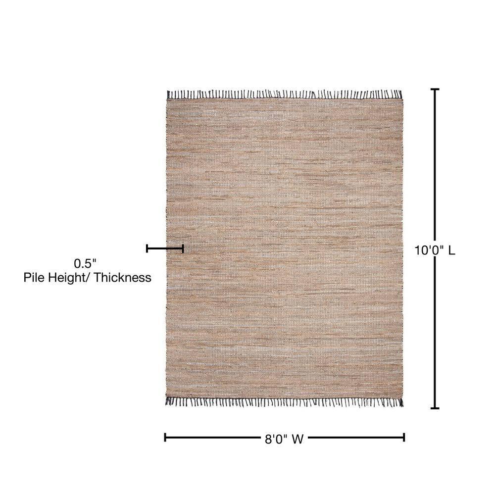 Vintage Leather VTL203 Hand Woven Area Rug - Beige - 8'x10' - Safavieh.