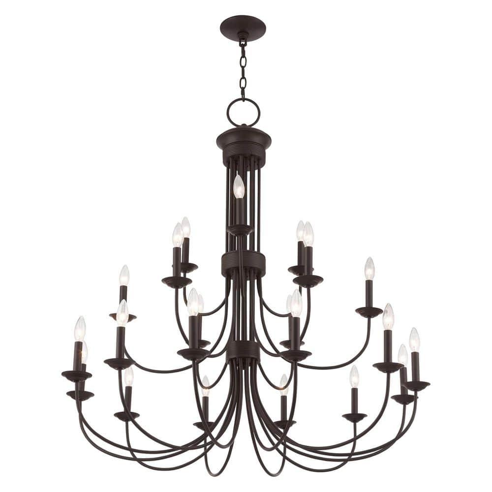 Livex Lighting Estate 21 - Light Chandelier in  Bronze