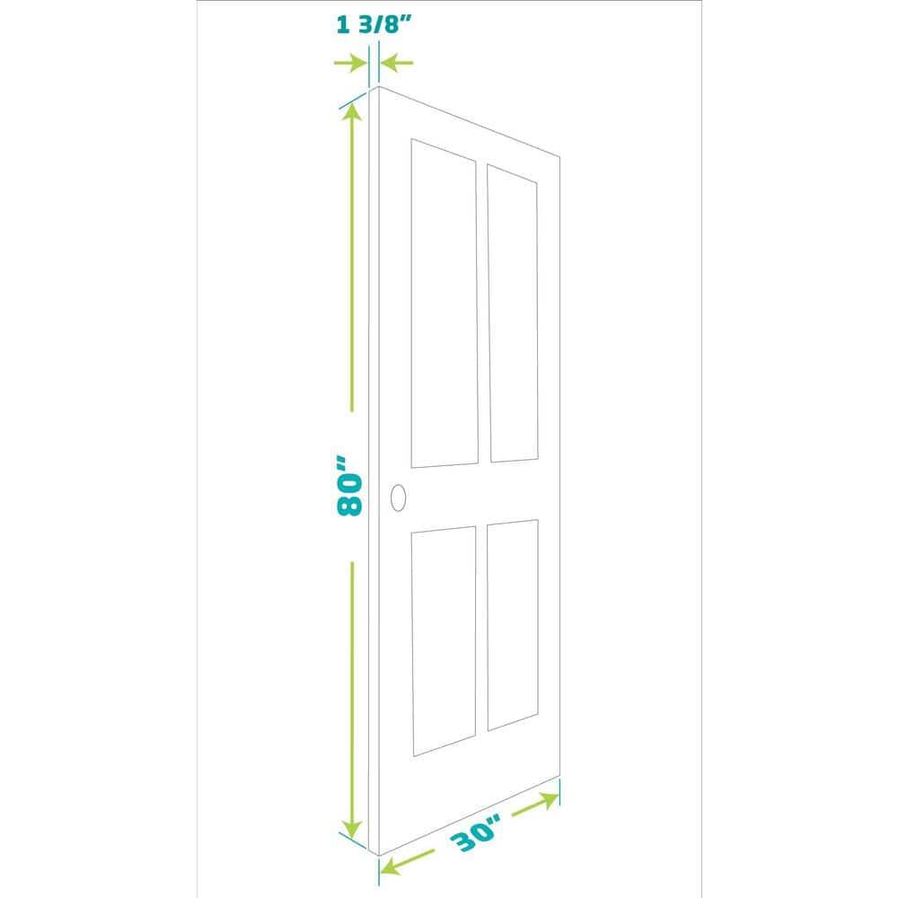 EightDoors Frosted Glass 1-Lite Wood Painted French Doors