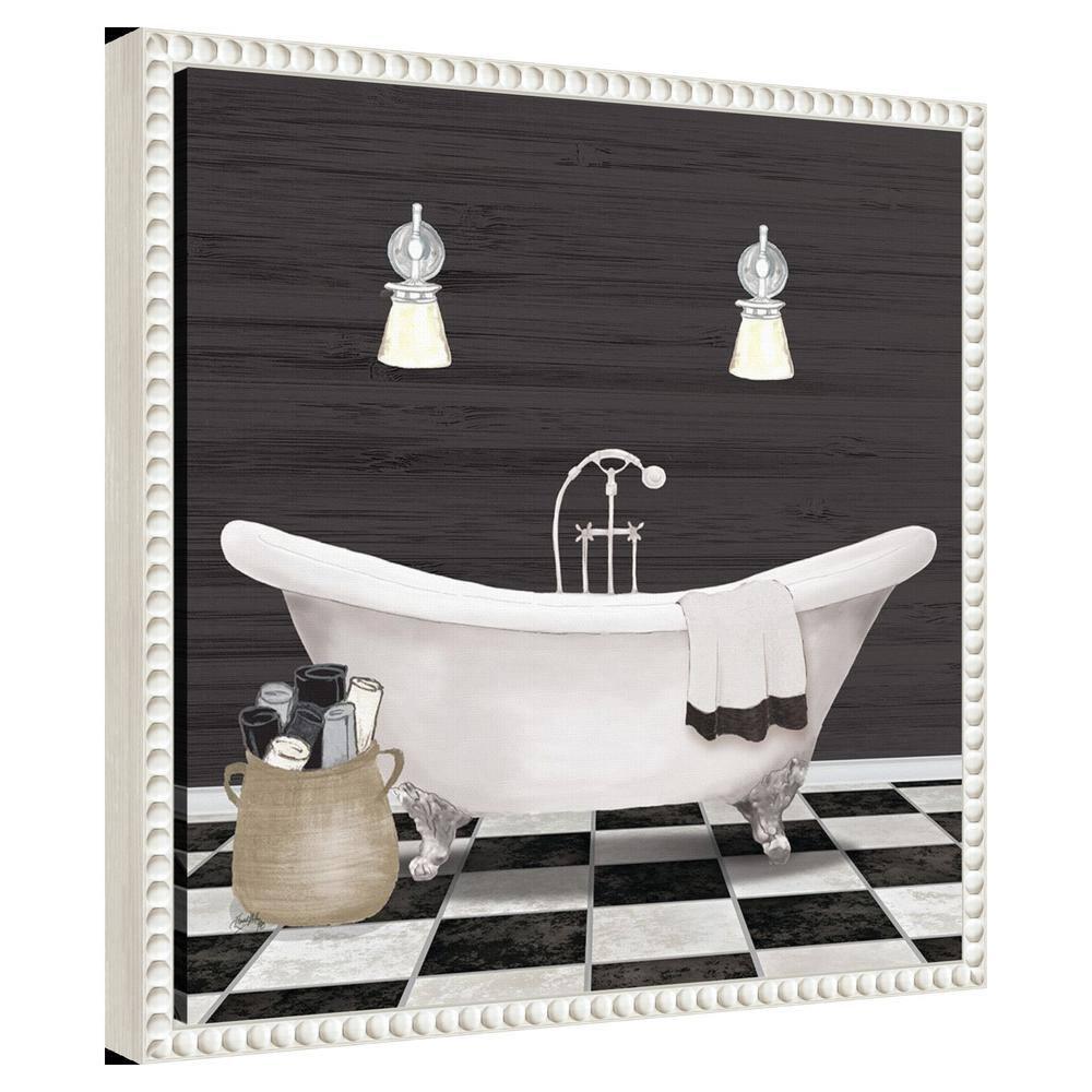 Amanti Art Modern Bathroom I by Elizabeth Medley Canvas Wall Art Print Framed 16 x 16-in.
