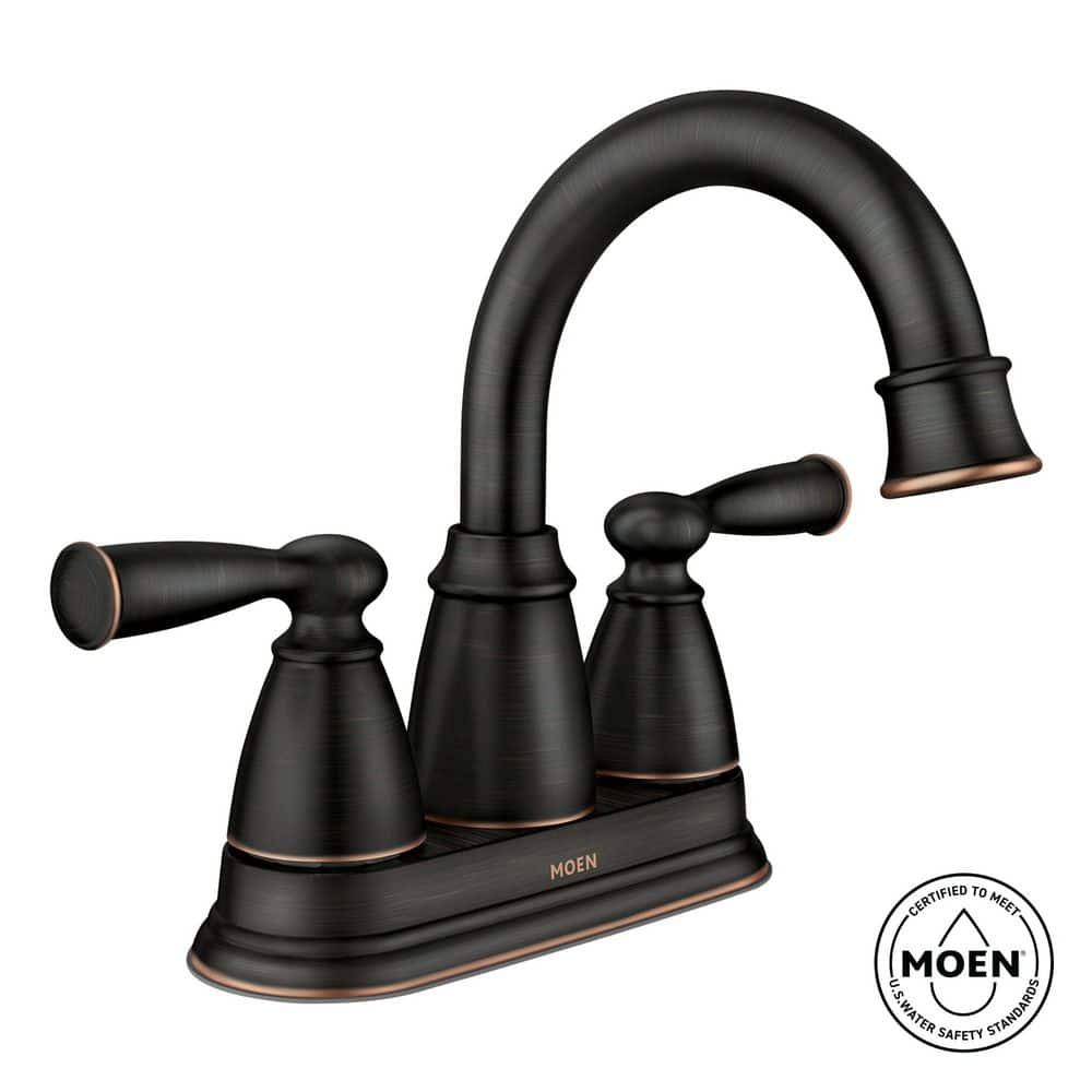 Moen Moen Banbury 4 in. Centerset Double Handle Bathroom Faucet 84943BRB