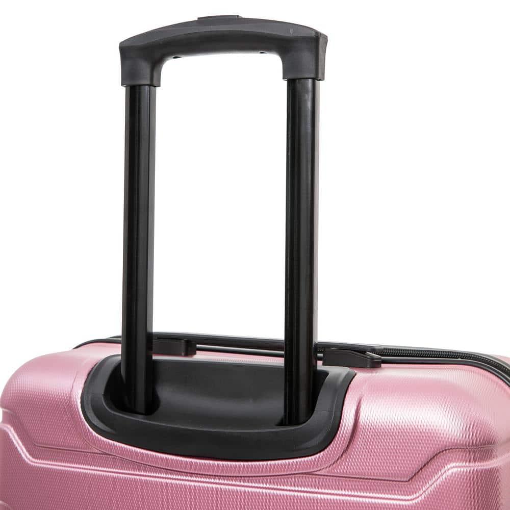 InUSA Trend 24" Hardside Lightweight Luggage with Spinner Wheels, Handle, and Trolley, Rose Gold