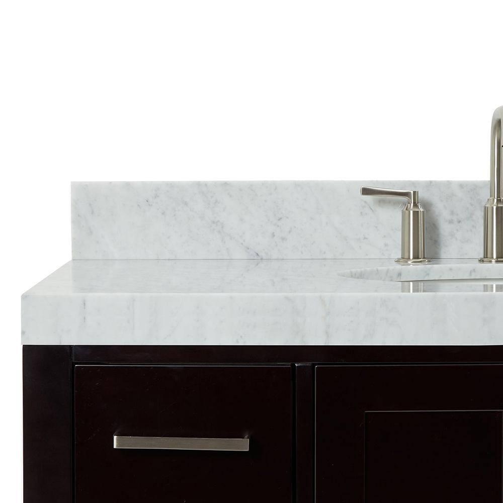 Cambridge 42'' Single Bathroom Vanity with Carrara Marble Top