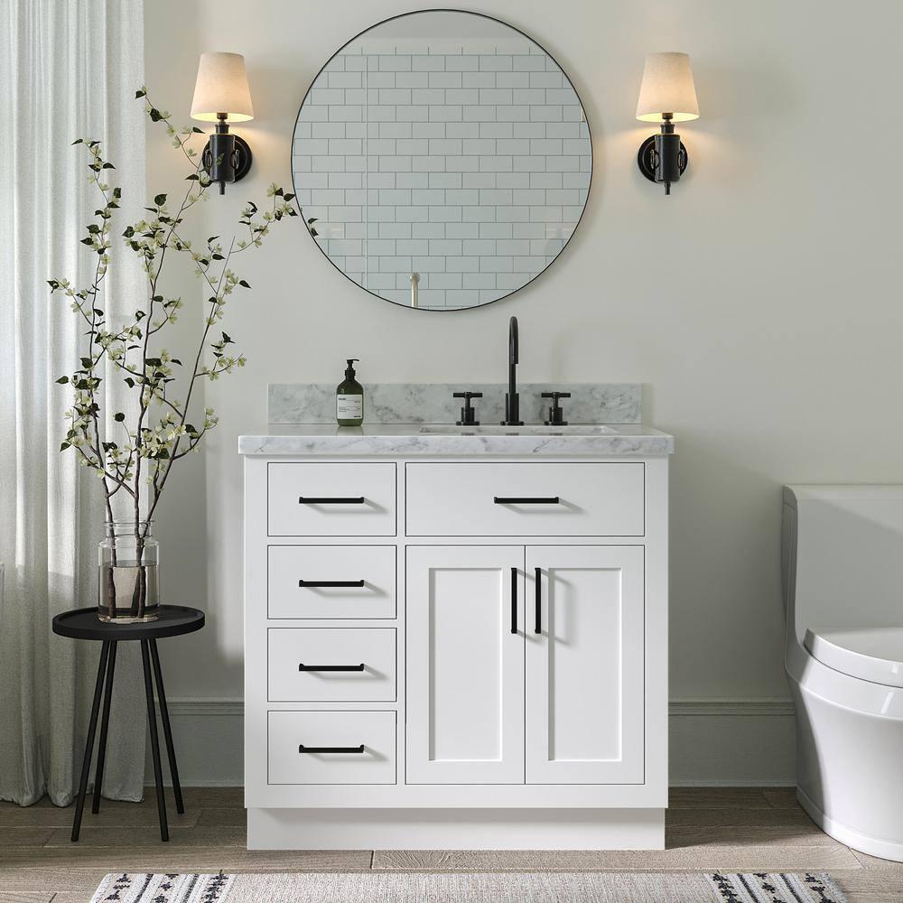 Ariel T036srcqrvo Hepburn 36" Free Standing Single Basin Vanity Set - White