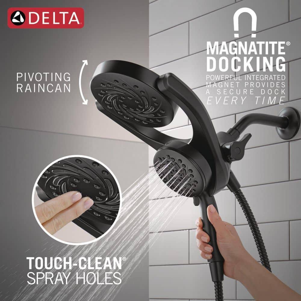 5-Setting HydroRain 2-in-1 Dual Shower Head with ProClean Spray