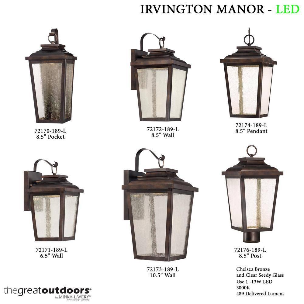 Minka Lavery - Irvington Manor - 3 Light Outdoor Pendant-15.5 Inches Tall and