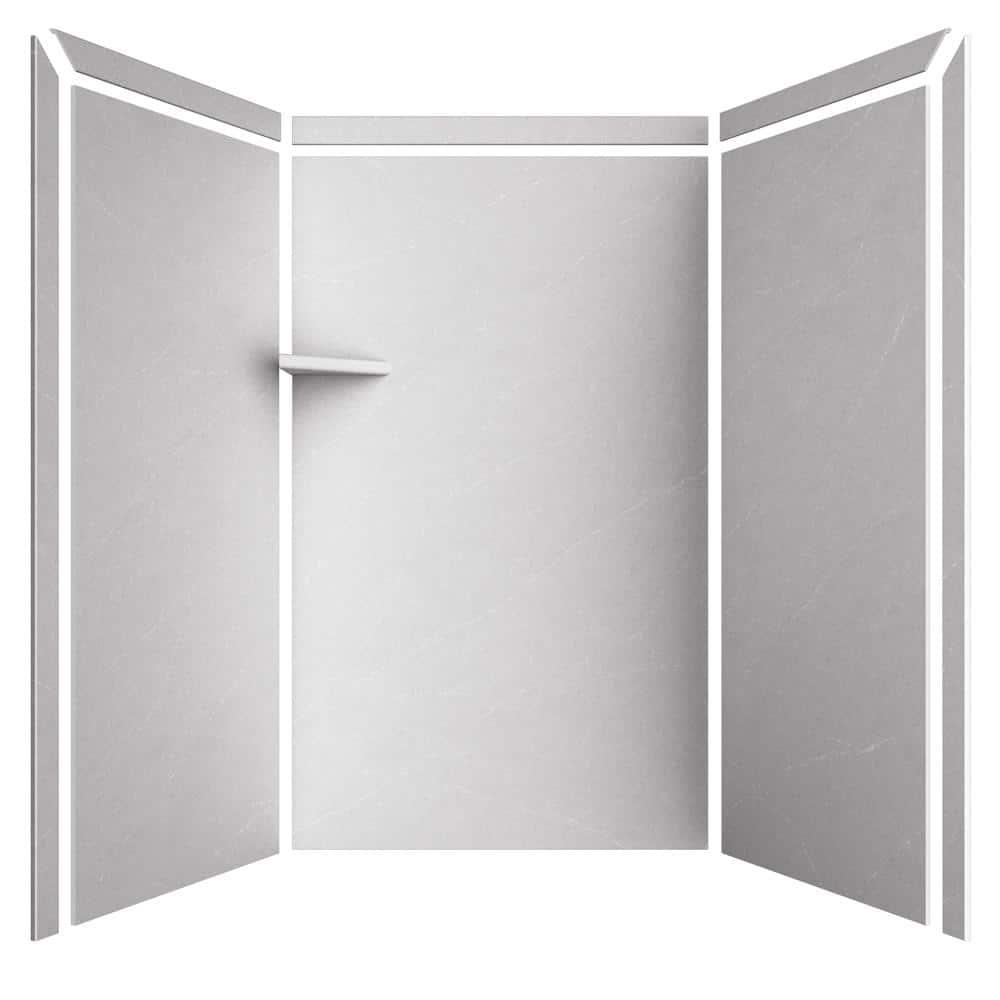 FlexStone Elegance 3-Panel 48"W x 36"D x 80"H Alcove Shower Surround