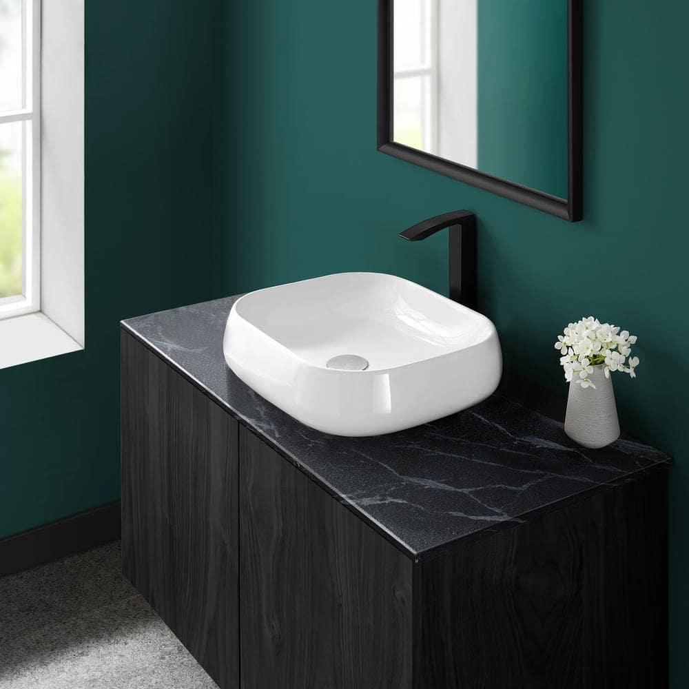 Swiss Madison SM-VS273 Château 18 Square Ceramic Vessel Sink