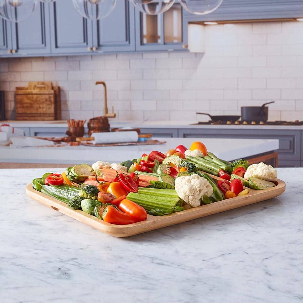 Farberware Farberware Build-A-Board 11 x 14 in. Bamboo Charcuterie Board With Locking Lid