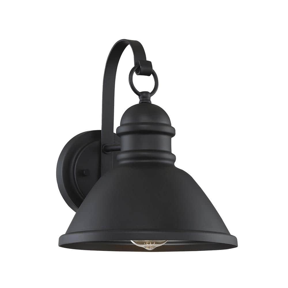 Trade Winds Lighting 1-Light Wall Sconce In Matte Black