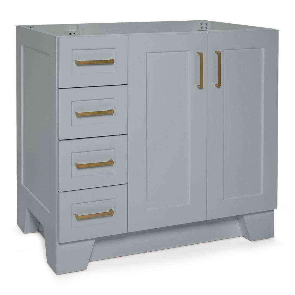 Ariel Q036s-R-Bc Taylor 36" Free Standing Hardwood Single Vanity Cabinet Only - Grey