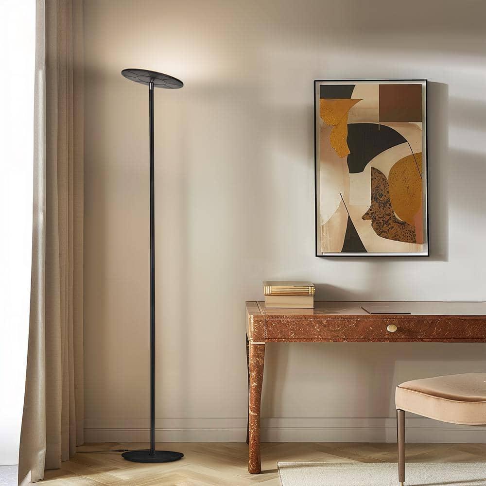 Brightech Sky Industrial 63 in. Dimmable LED Floor Lamp with Adjustable Head