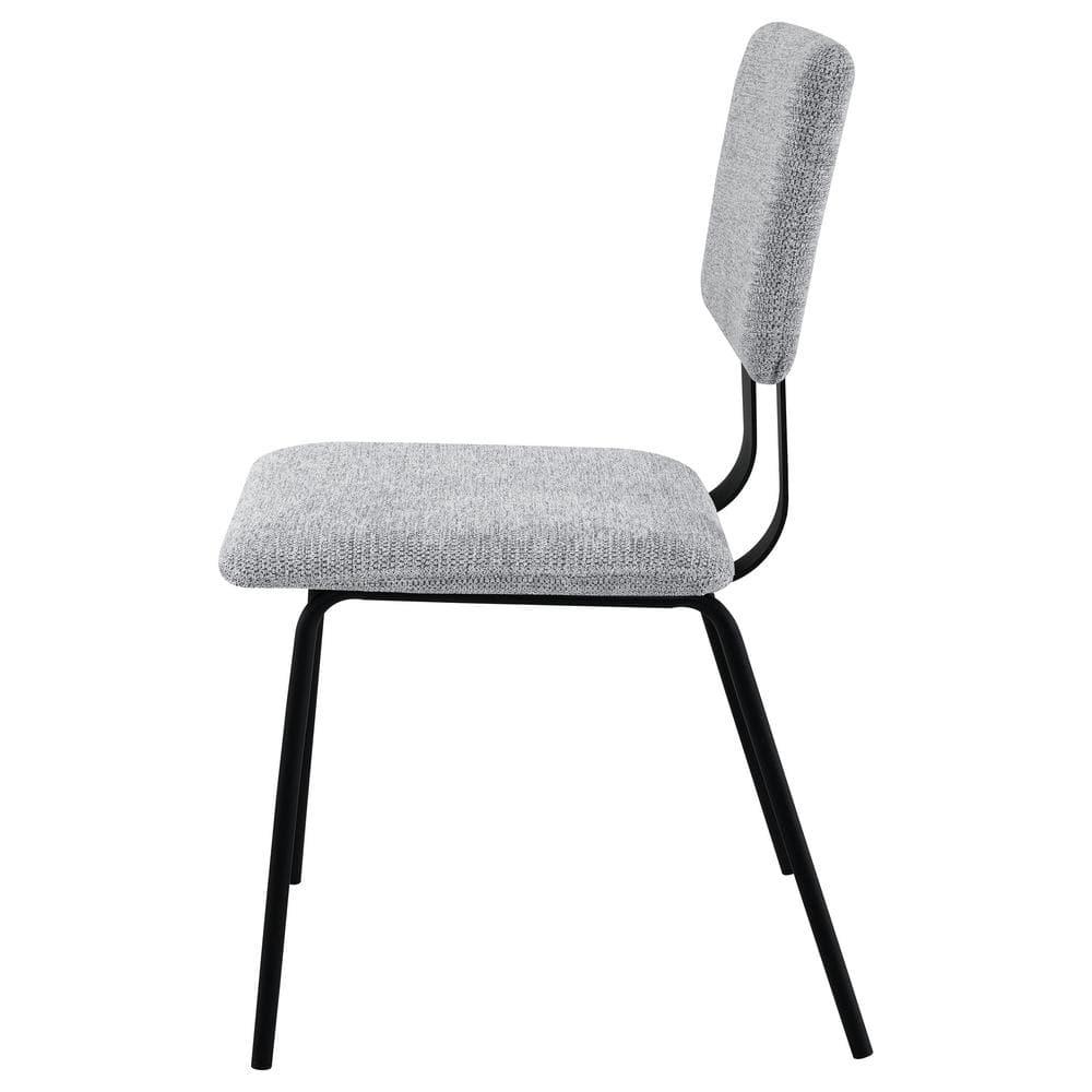 Coaster Calla Contemporary Fabric Upholstered Dining Side Chair in Gray