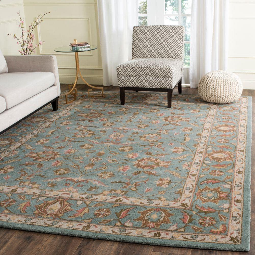 Heritage HG969 Hand Tufted Area Rug - Blue/Blue - 8'9"x11'9" - Safavieh.