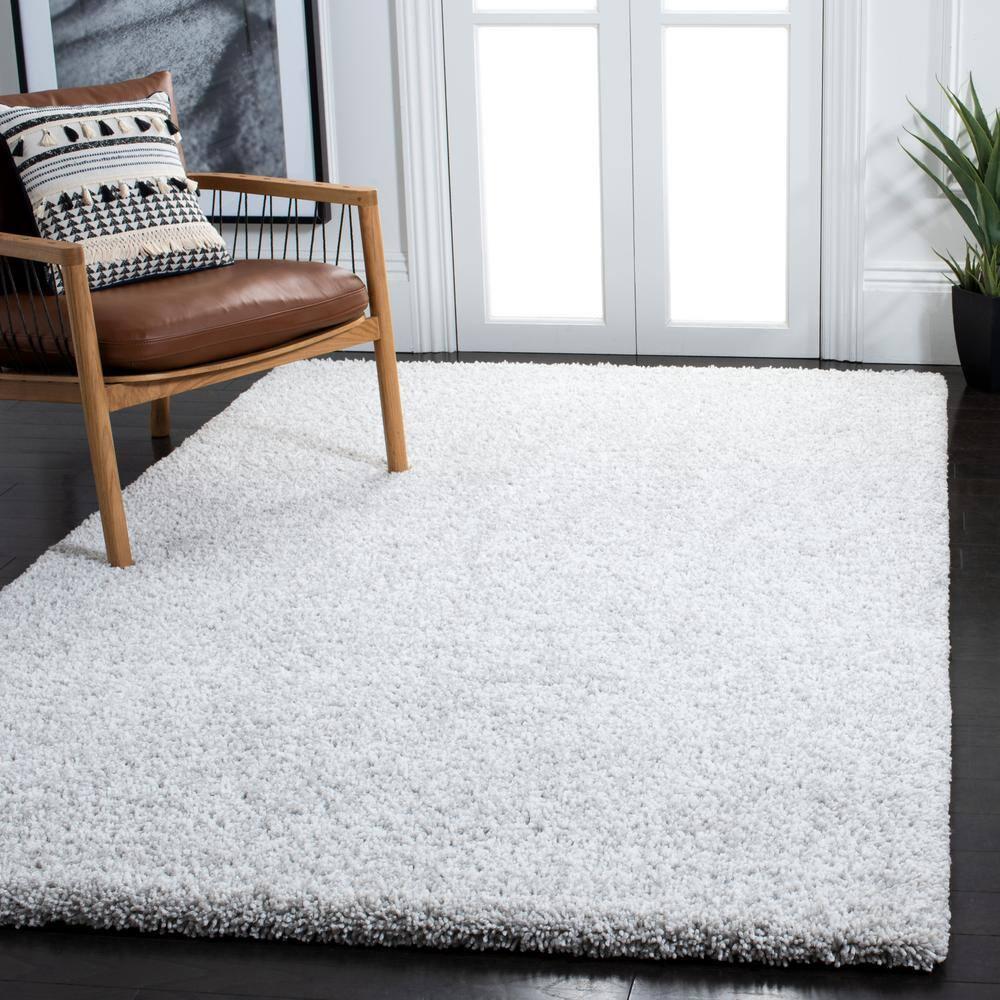 Ultimate Shag SGU211 Hand Tufted Indoor Area Rug - Silver/Ivory - 5'x8' - Safavieh.