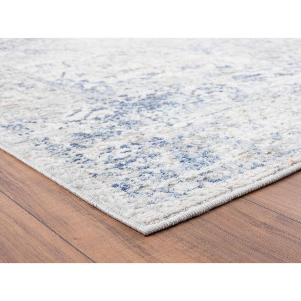 United Weavers Austin Area Rug 4540 20460 Clark Blue Bordered Scrolls 2' 7" x  7' 4" Rectangle