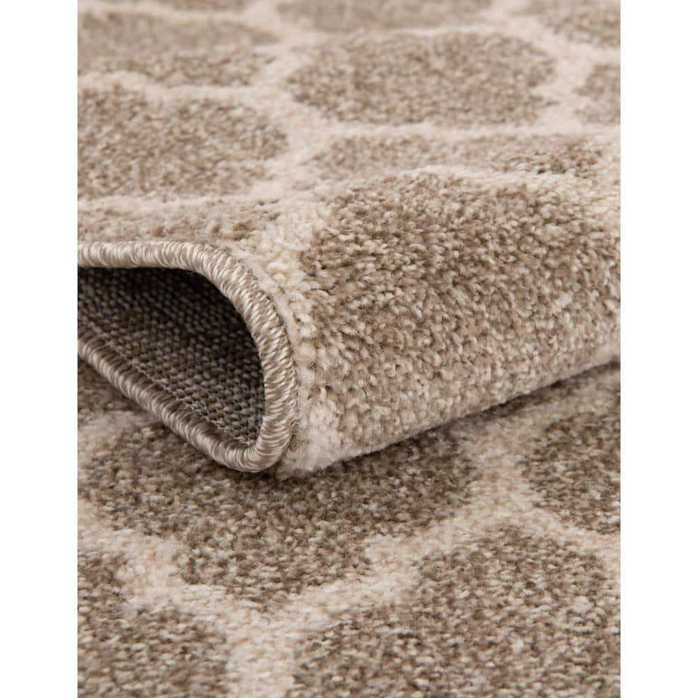 Unique Loom 2' 7 x 8' 0 Trellis Philadelphia Light Brown Area Rug