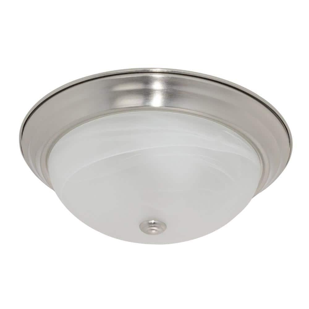 Designers Fountain 15 inch Large 3-Light Satin Platinum Flush Mount Ceiling Light, 1257L-SP-AL