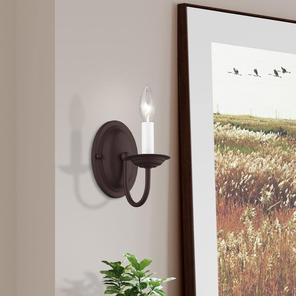Livex Lighting Home Basics 1 - Light Wall Light in  Bronze