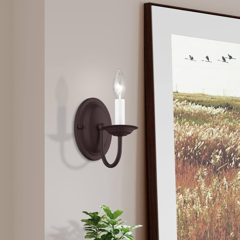 Livex Lighting Home Basics 1 - Light Wall Light in  Bronze
