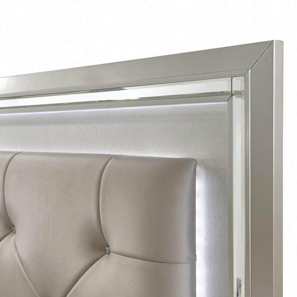 Picket House Furnishings Glamour Queen Storage Bed in Champagne