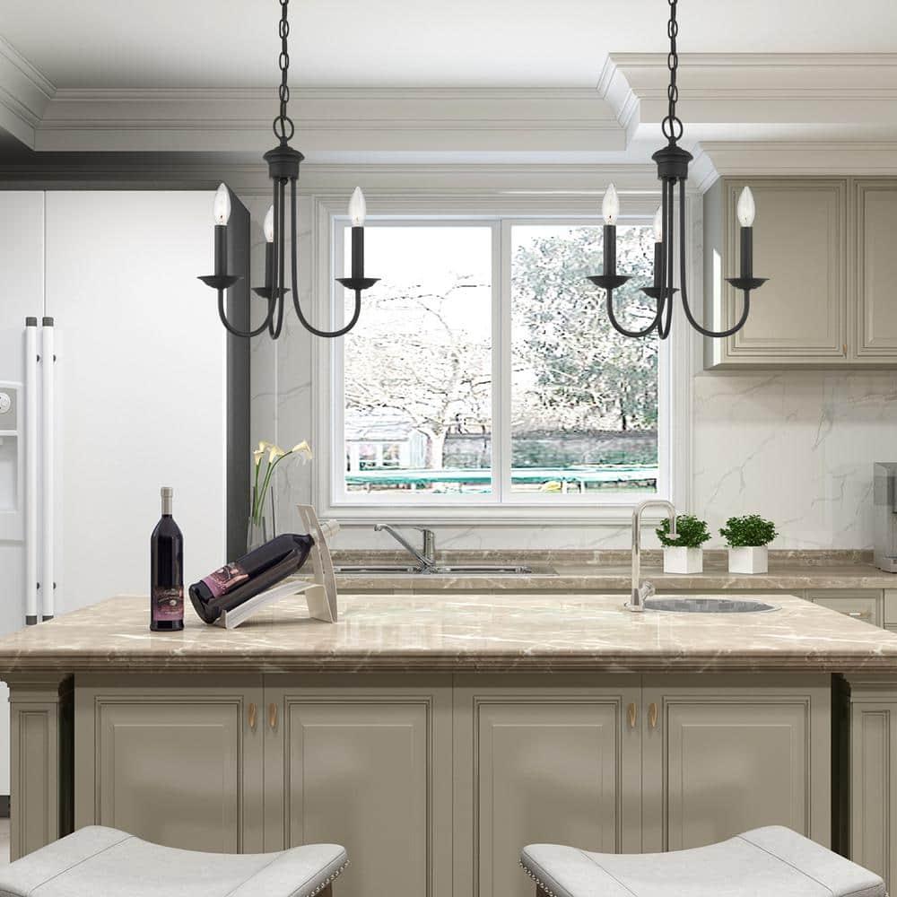 Livex Lighting Estate 3 - Light Chandelier in  Black
