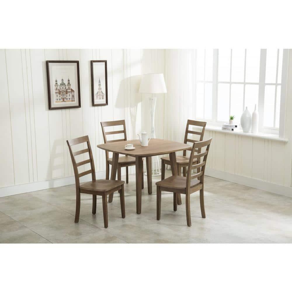 Set of 2 Boulder Dining Side Chairs Barnwood Wire Brush - Boraam: Rubberwood, Farmhouse Style, 300lbs Capacity