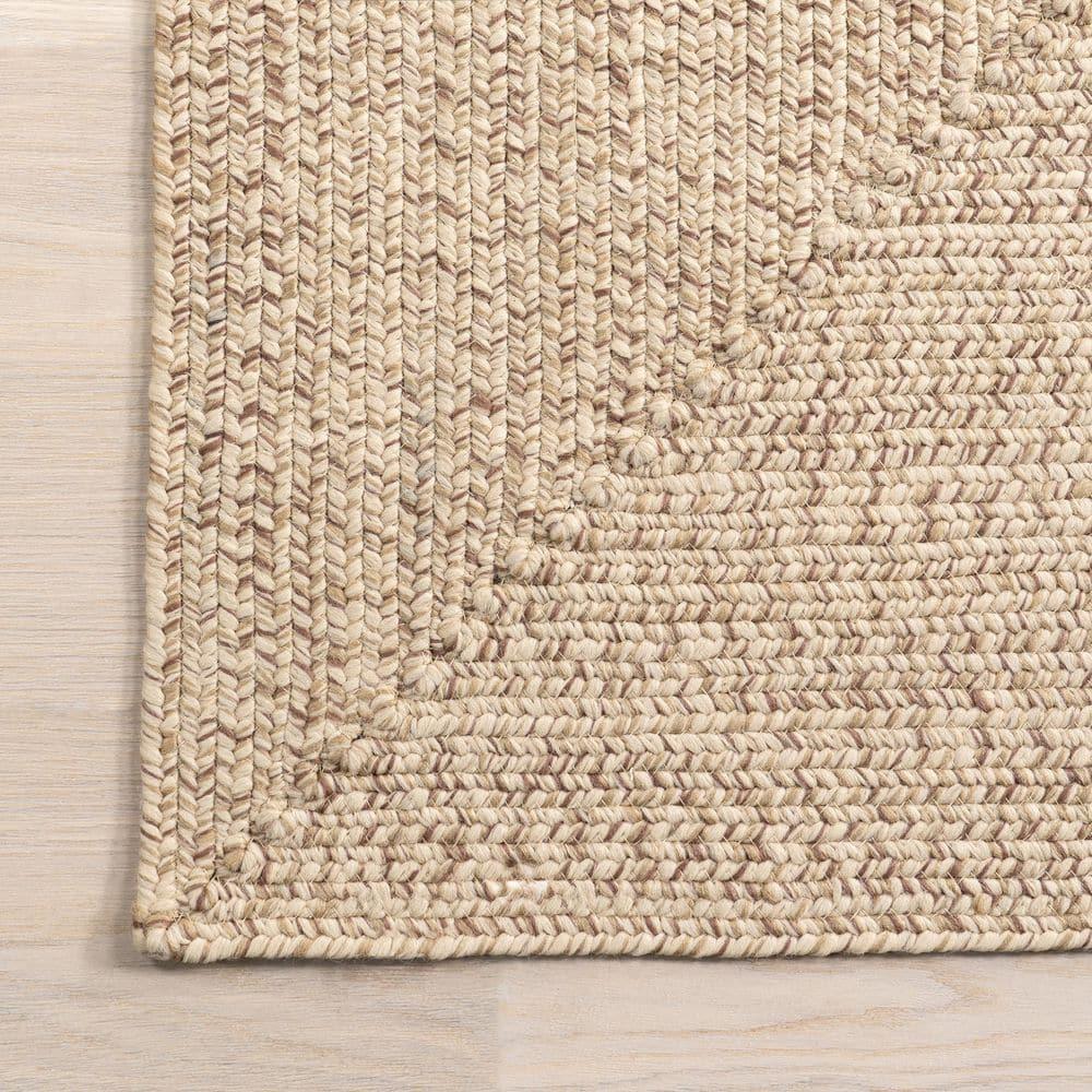 nuLOOM Wynn Braided Indoor/Outdoor Tan 8' x 11' Casual Area Rug